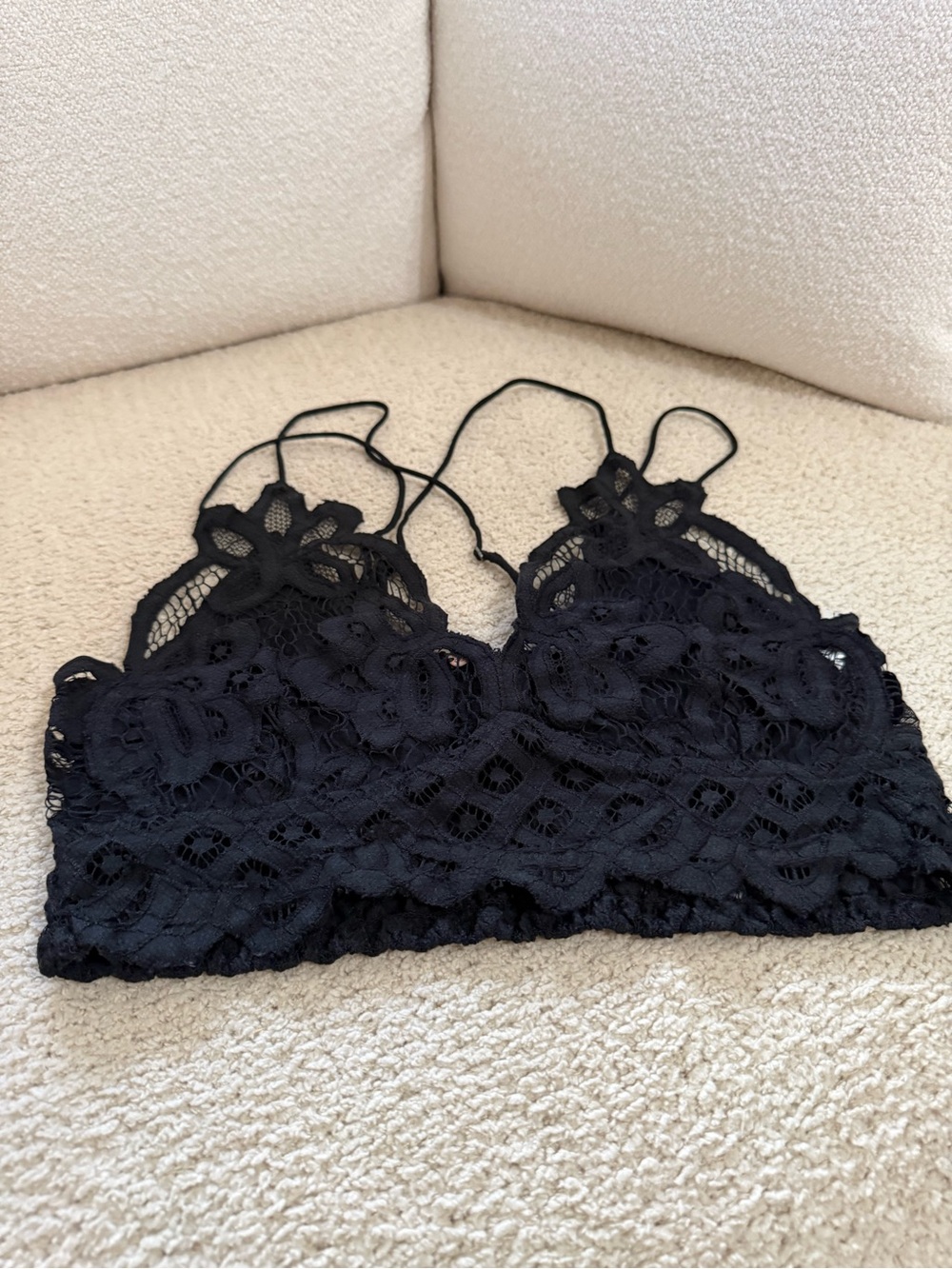 Black Floral Lace Bandeau Bralette - Women Intimates & Sleepwear